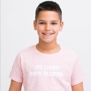0% Lucky / 100% Blessed T- shirt ( Unisex Kids )
